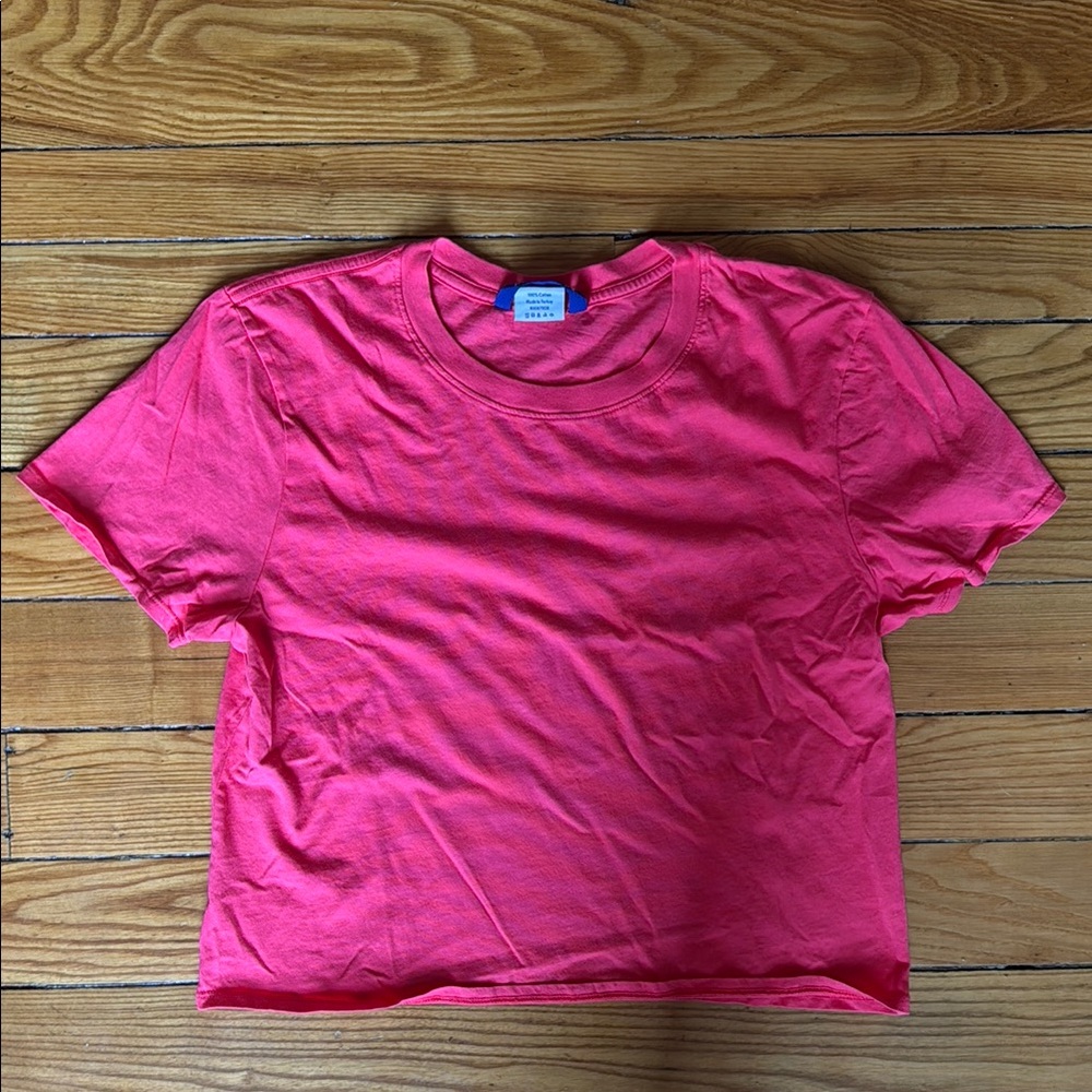 Outdoor Voices Everyday Tee - Pink Crew Neck 100% Cotton - Small - Like New